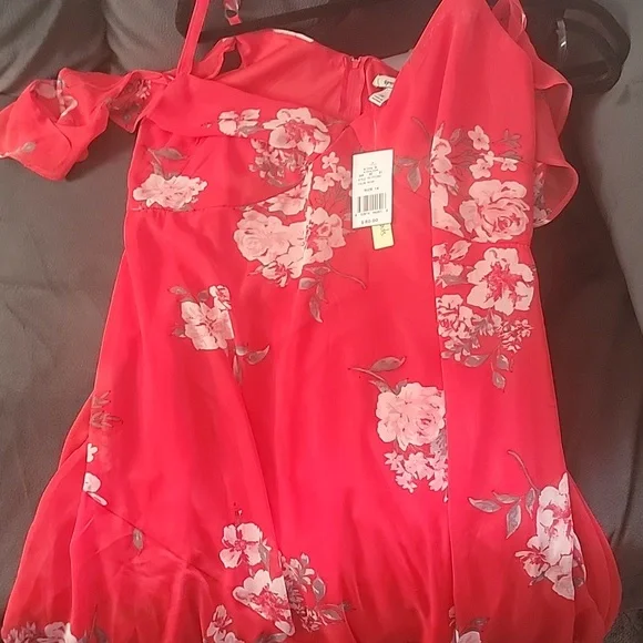 Juniors' Plus Size Speechless Ruffled High-Low Hem Maxi Dress - Picture 5 of 6